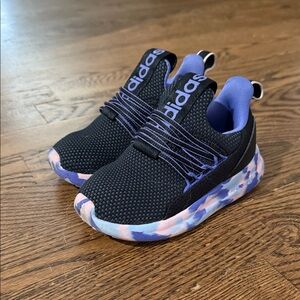 Adidas Kids Black and Purple Sneakers